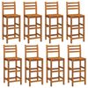 vidaXL Bar Stools 8 pcs Solid Wood Acacia