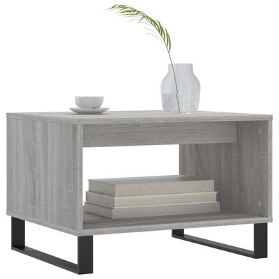 vidaXL Coffee Table Grey Sonoma 60x50x40 cm Engineered Wood