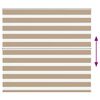 vidaXL Zebra Blind Sand Brown 165x150 cm Fabric Width 160.9 cm Polyester