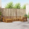 vidaXL Outdoor Sofa Set 6 pcs Natural