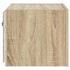vidaXL TV Wall Cabinet with LED Lights Sonoma Oak 30.5x35x30 cm