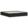 vidaXL Bed Frame with Drawers without Mattress Black 180x200 cm Super King