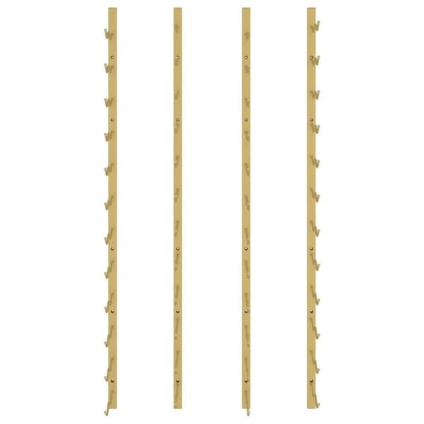 vidaXL Wall Mounted Wine Rack for 24 Bottles 2 pcs Gold Iron