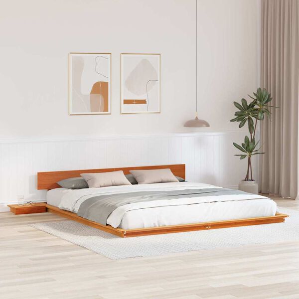 vidaXL Bed Frame Brown 200 x 200 cm Wood