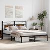vidaXL Bed Frame without Mattress Smoked Oak 150x200 cm King Size Engineered Wood