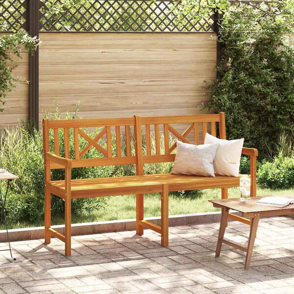 vidaXL Garden Bench Brown 150 x 56 x 90 cm Solid Acacia Wood