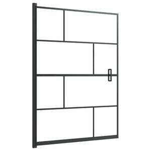 vidaXL Shower Enclosure ESG 100x140 cm Black