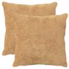 vidaXL Cushion Cover 2 pcs HEERLEN Taupe 65 x 65 cm Faux Rabbit Fur