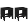vidaXL Garden Stools 2 pcs Black 40x36x45 cm Solid Wood Pine