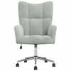 vidaXL Relaxing Chair with Wheel Light Grey 69 x 61.5 x 102 cm Velvet