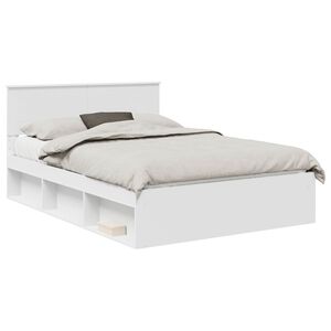 vidaXL Bed Frame with Headboard White 160 x 200 cm Engineered wood