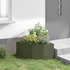 vidaXL Corner Planter Olive green 60 x 60 x 35 cm Steel