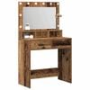 vidaXL Dressing Table Old Wood 79 x 41 x 135 cm Engineered Wood