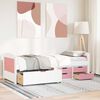 vidaXL Day Bed with 5 Drawers without Mattress IRUN White&Pink 90x200 cm