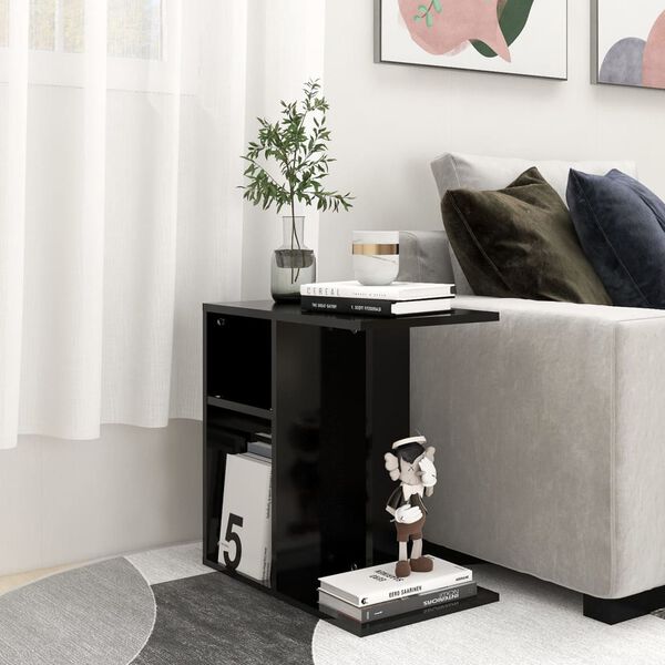 vidaXL Side Table Black 50x30x50 cm Engineered Wood