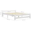 vidaXL Bed Frame without Mattress White Solid Wood 140x200 cm