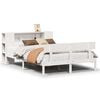 vidaXL Bookcase Bed without Mattress White 135x190 cm Solid Wood Pine