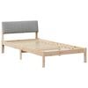 vidaXL Bed frame Brown and light grey 100 x 200 cm Solid pine wood
