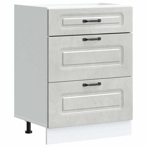 vidaXL Kitchen Base Cabinet "Kalmar" Concrete Grey Engineered Wood