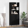 vidaXL Highboard with Drawer Black Oak 69.5 x 34 x 180 cm