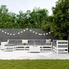 vidaXL 10 Piece Garden Sofa Set White Solid Wood Pine