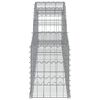 vidaXL Arched Gabion Baskets 8 pcs 300x30x40/60 cm Galvanised Iron