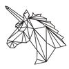Homemania Wall Decoration Unicorn 53x50 cm Steel Black