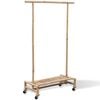 vidaXL Clothes Rack | Bamboo | Portable | Bamboo Clothes Rack | Rectangular
