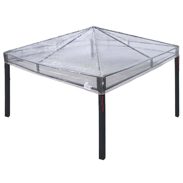 vidaXL Gazebo Cover Replacement Transparent 300 x 300 x 26 cm PVC