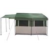 vidaXL Family Tent with Roof Green and White 324 x 255 x 230 cm