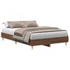 vidaXL Bed Frame No Mattress Brown Oak 120x200 cm Engineered Wood