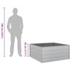 vidaXL Garden Raised Bed 100x100x45 cm Galvanized Steel Silver