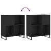 vidaXL Record Cabinet Black 84.5x38x89 cm Engineered Wood