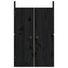 vidaXL Outdoor Kitchen Doors Black 50x9x82 cm Solid Wood Pine