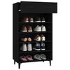 vidaXL Shoe Cabinet Black 60x35x105 cm Engineered Wood