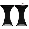 Standing Table Cover &Oslash;80cm Black Stretch 2 pcs