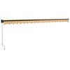 vidaXL Retractable Awning Yellow and White 5x3 m Fabric and Aluminium