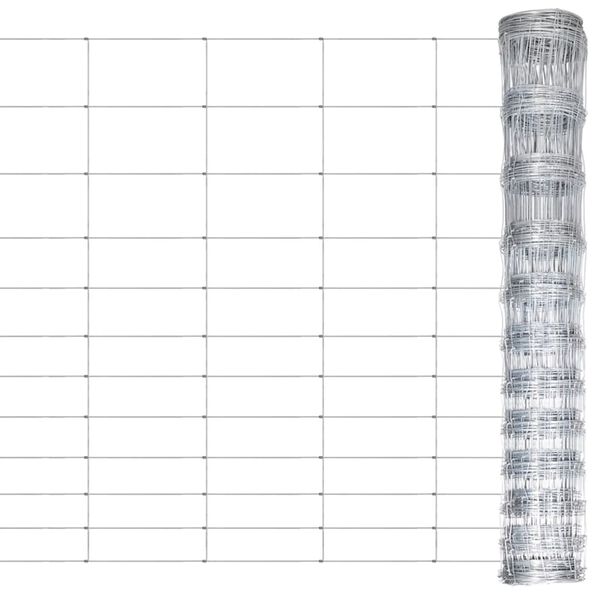 vidaXL Garden Fence Galvanised Steel 50 m 150 cm Silver