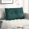 vidaXL Back Pillow Dark Green 80 x 19 x 50 cm Fabric