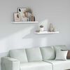 vidaXL Wall Shelf 2 pcs White Marble 80 x 23.5 x 4 cm Engineered Wood