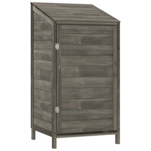 vidaXL Garden Shed Anthracite 55x52x112 cm Solid Wood Fir