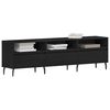vidaXL TV Cabinet Black Oak 150 x 30 x 44.5 cm Engineered Wood
