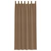 vidaXL Voile Curtains with Loops 2 pcs Light Brown 140x225 cm