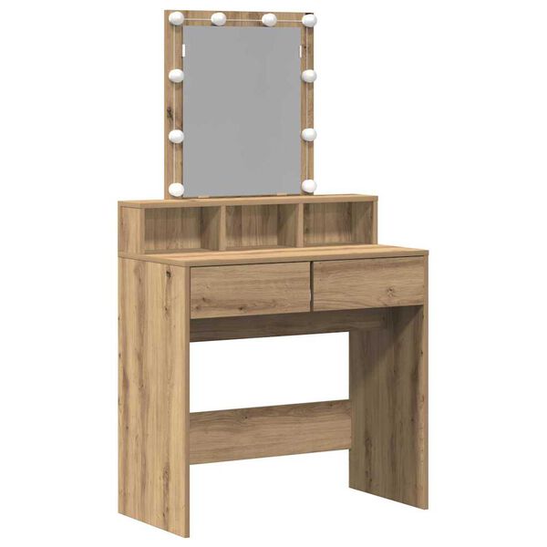 vidaXL Dressing Table Artisan oak 80 x 41 x 144.5 cm Engineered wood