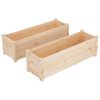 vidaXL Garden Planters 2 pcs 100x31x31 cm Solid Pinewood
