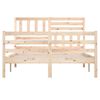 vidaXL Bed Frame without Mattress 150x200 cm King Size King Size Solid Wood
