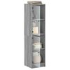 vidaXL Highboard with Glass Doors Grey Sonoma 35x37x142 cm