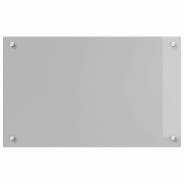 vidaXL Kitchen Backsplash Light Grey 80 x 50 cm Tempered Glass