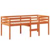 vidaXL High Sleeper Bed without Mattress Wax Brown 75x190 cm Small Single Solid Wood Pine