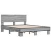 vidaXL Bed Frame without Mattress Grey Sonoma 135x190 cm Double